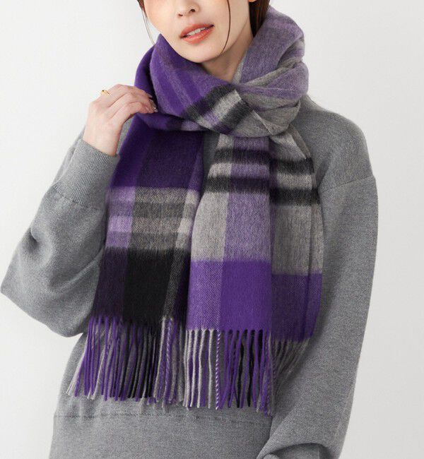 SHIPS Colors 「SHIPS Colors:〈手洗い可能〉ウール チェック ストール」|ストール|