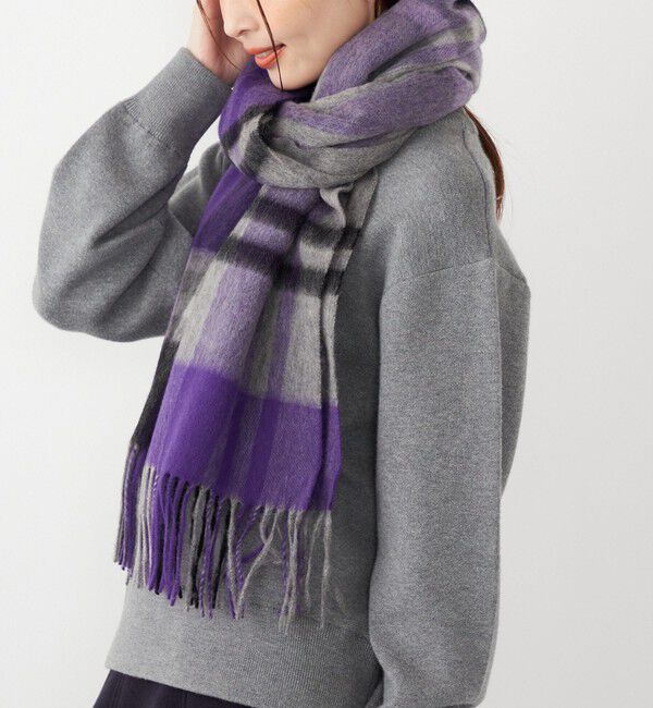 SHIPS Colors 「SHIPS Colors:〈手洗い可能〉ウール チェック ストール」|ストール|