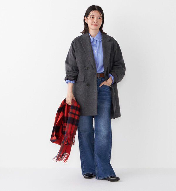 SHIPS Colors 「SHIPS Colors:〈手洗い可能〉ウール チェック ストール」|ストール|