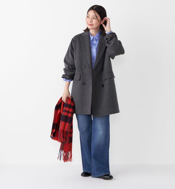SHIPS Colors 「SHIPS Colors:〈手洗い可能〉ウール チェック ストール」|ストール|