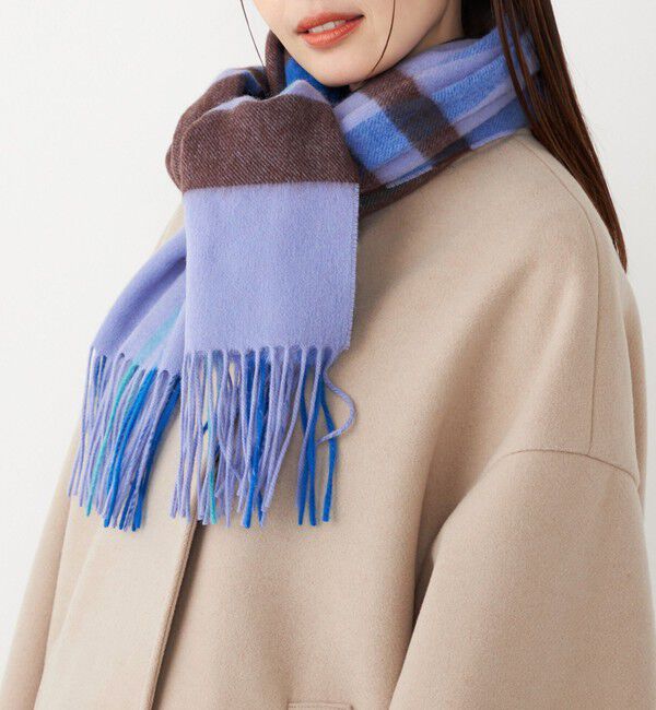 SHIPS Colors 「SHIPS Colors:〈手洗い可能〉ウール チェック ストール」|ストール|