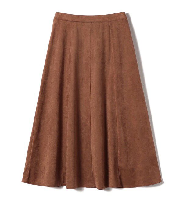 SHIPS Colors 「SHIPS Colors:〈手洗い可能〉フェイクスエード（ポリエステル）フレアスカート」|フレア|