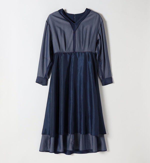 quaranciel「quaranciel:〈洗濯機可能〉ツイル Vネック ベルト フレア ワンピース」|ワンピース|