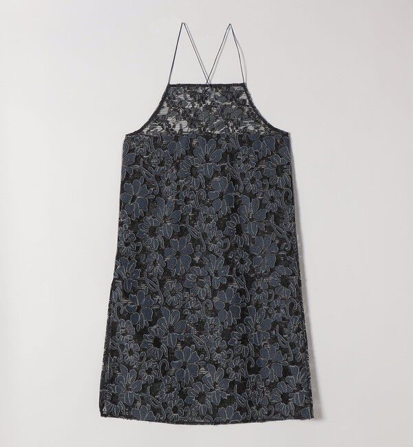 quaranciel「quaranciel:〈手洗い可能〉デニム フラワー レース キャミ ワンピース」|ワンピース|