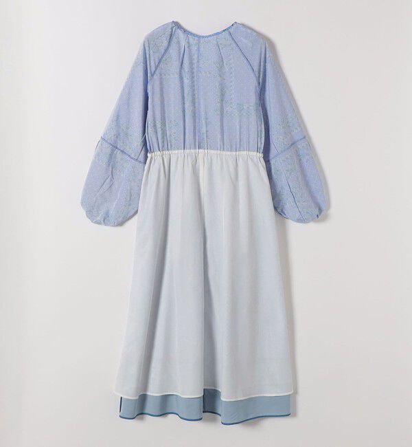 quaranciel「quaranciel:〈洗濯機可能〉フラワー スカーフ プリント Vネック フレア ワンピース」|ワンピース|