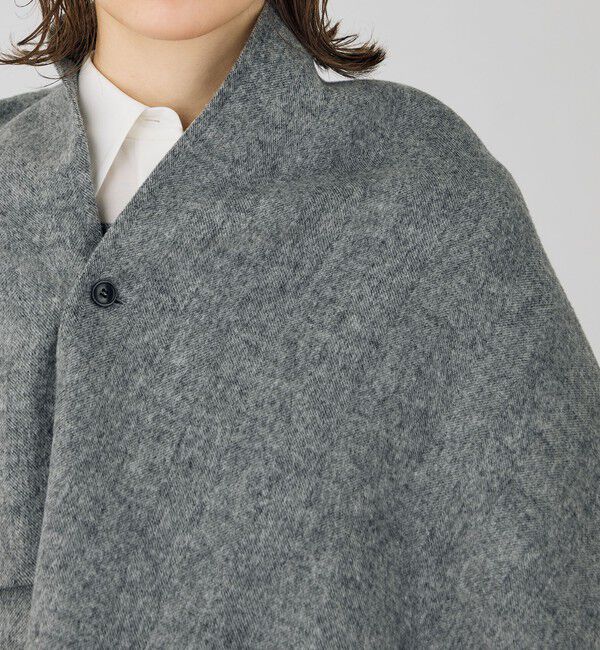 DES PRES「ライトダブルフェイスシャギー ストール付きジレ」|ダウンベスト・ベスト|