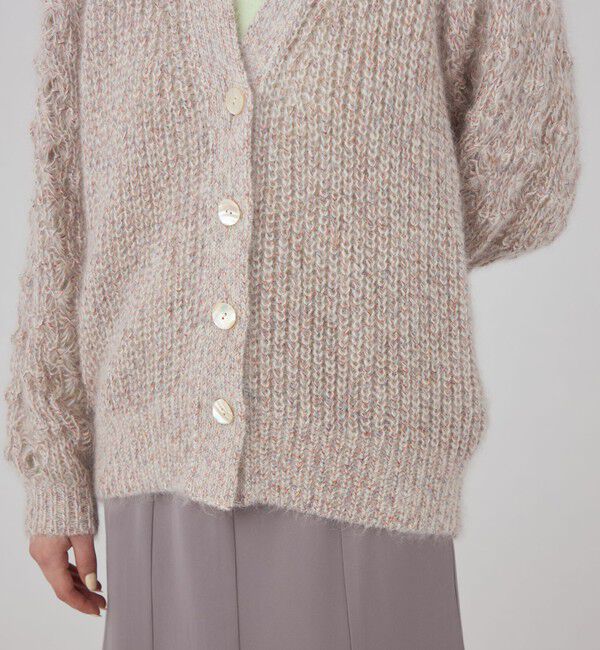 Ballsey「ラグジュアリーシルクモヘヤ Vネックカーディガン」|ニット・セーター|