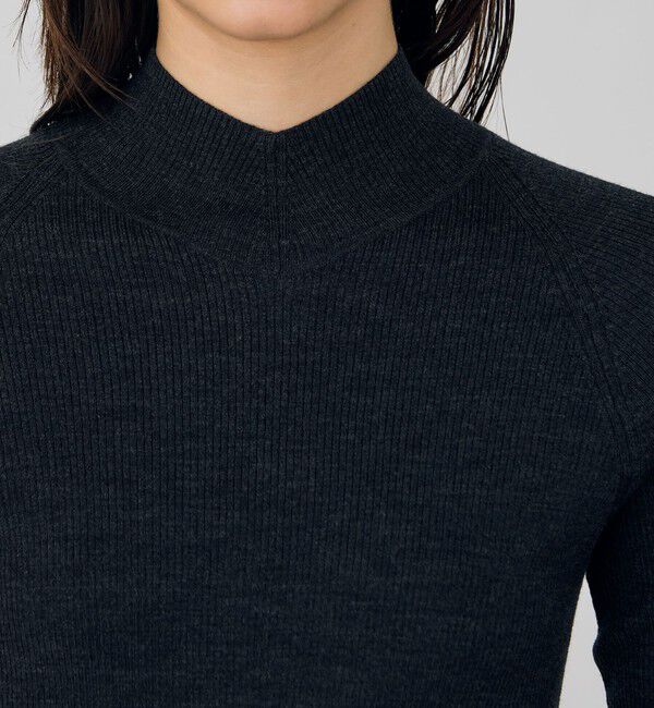 DES PRES「ウーステッドウールリブ Vラインハイネックプルオーバー」|ニット・セーター|