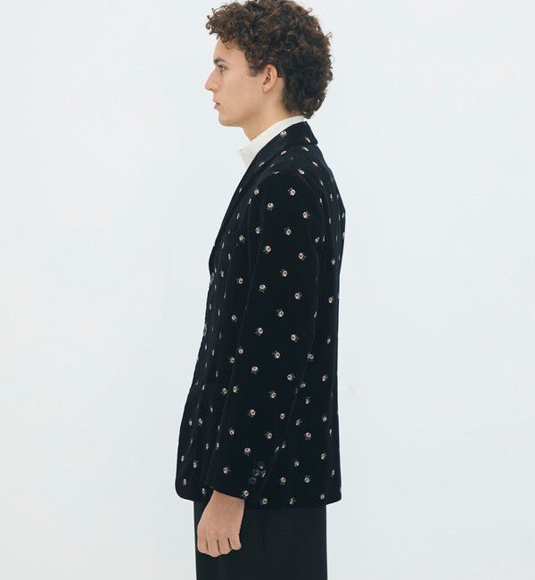 CABaN「CABaN ベロアローズプリント テーラードジャケット」|テーラードジャケット|