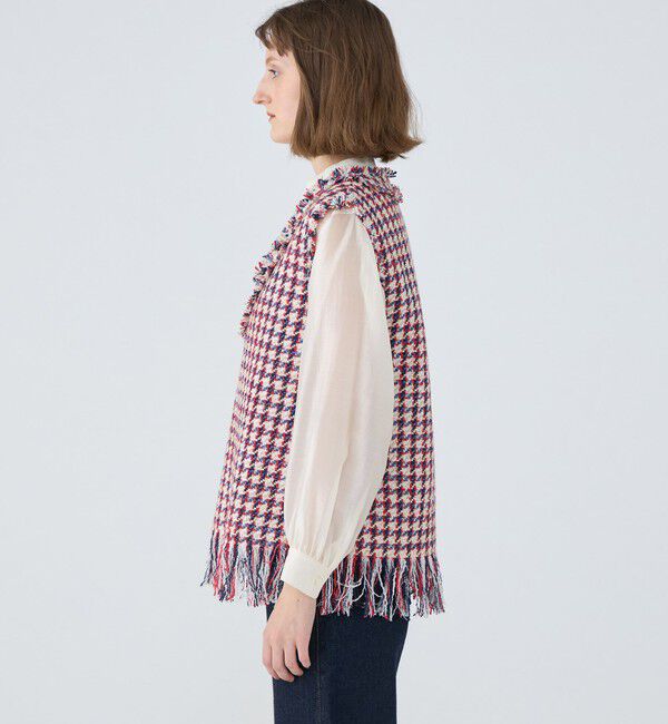 MACPHEE「メタリックツイード Vネックベスト」|ベスト・ジレ|