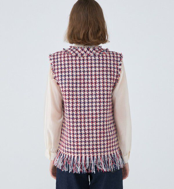 MACPHEE「メタリックツイード Vネックベスト」|ベスト・ジレ|