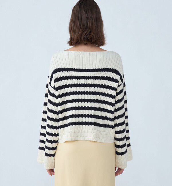 MACPHEE「ハイブリッドコットン ボートネックプルオーバー」|ニット・セーター|