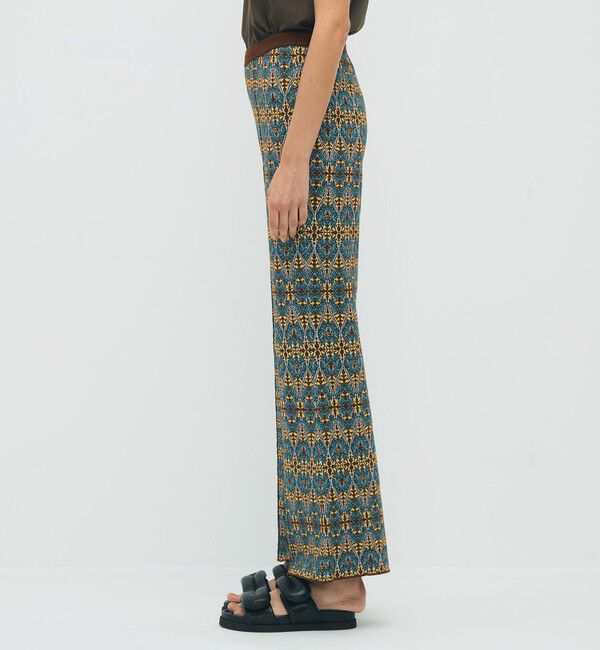 CABaN「コットンカシミヤストレッチ ジャカードプリントニットパンツ」|その他|