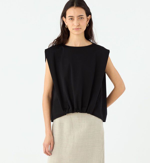 MACPHEE「トリコットジャージー タックギャザープルオーバー」|Tシャツ・カットソー|