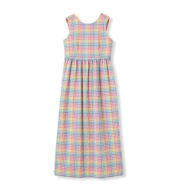 TOMORROWLAND collection「マルチギンガムチェック バックリボンワンピース」|ワンピース|12 マルチカラー