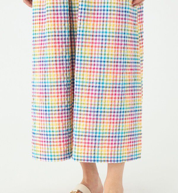 TOMORROWLAND collection「マルチギンガムチェック バックリボンワンピース」|ワンピース|