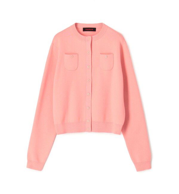 CABaN「コットンカシミヤ クルーネックカーディガン」|カーディガン|31 ライトピンク