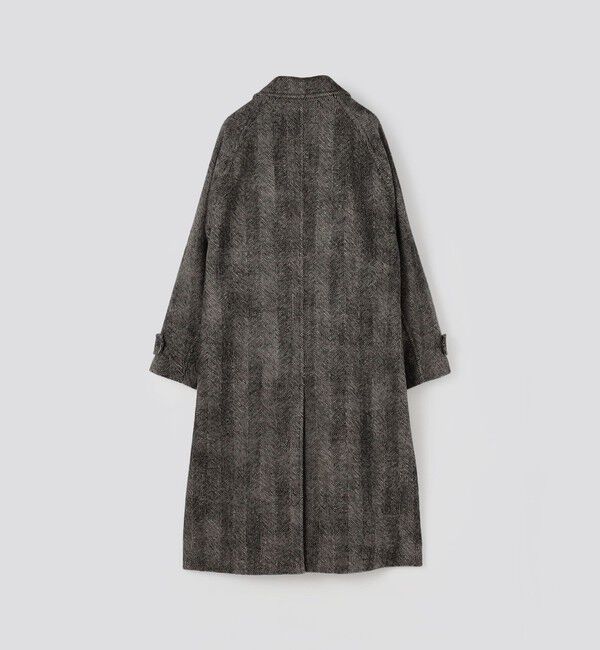 GALERIE VIE「ワイドヘリンボーン バルカラーコート」|ステンカラーコート|