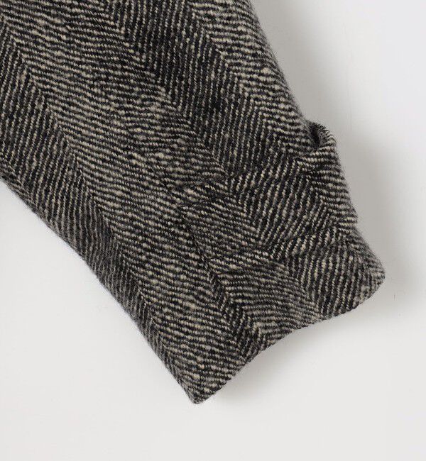 GALERIE VIE「ワイドヘリンボーン バルカラーコート」|ステンカラーコート|