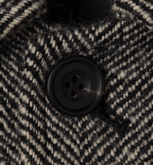 GALERIE VIE「ワイドヘリンボーン バルカラーコート」|ステンカラーコート|