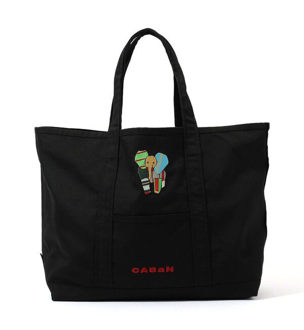 CABaN「Elephant刺繍 プレイフルトートバッグ」|トートバッグ|19 ブラック