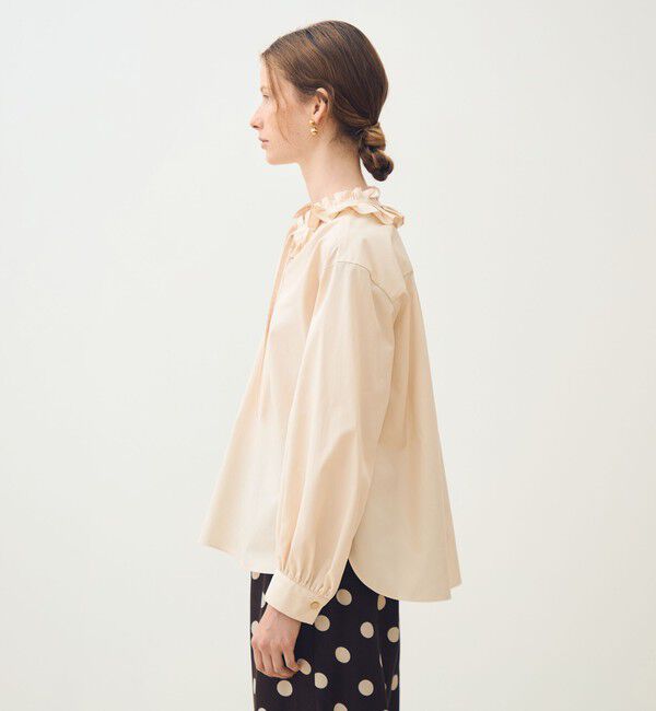 TOMORROWLAND collection「ライトモールスキン ラッフルブラウス」|シャツ・ブラウス|
