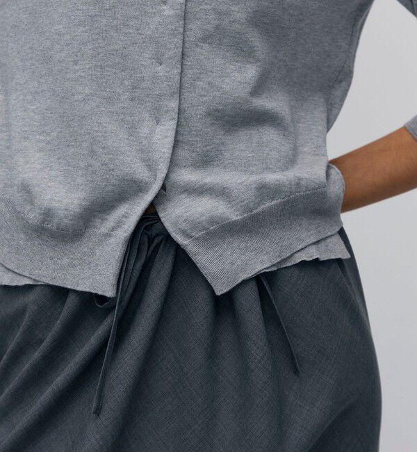 BACCA「ハイゲージコットン クルーネックカーディガン」|カーディガン|