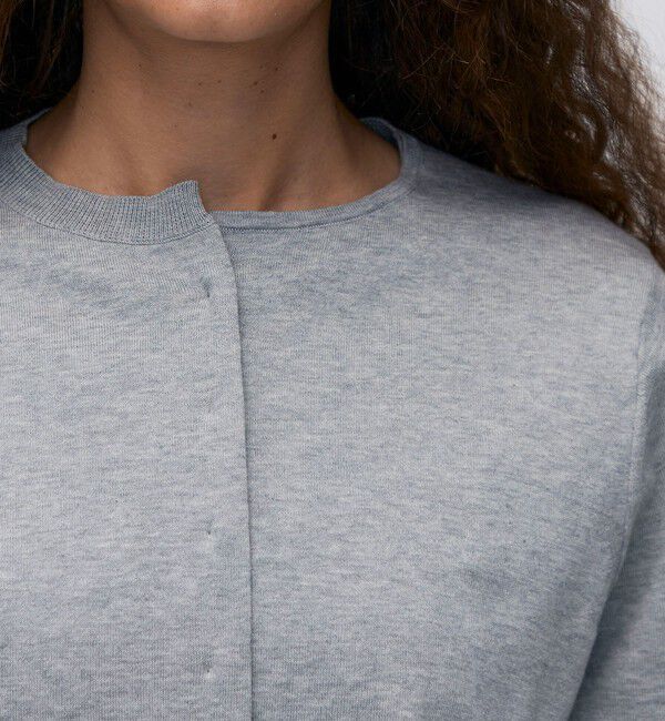 BACCA「ハイゲージコットン クルーネックカーディガン」|カーディガン|