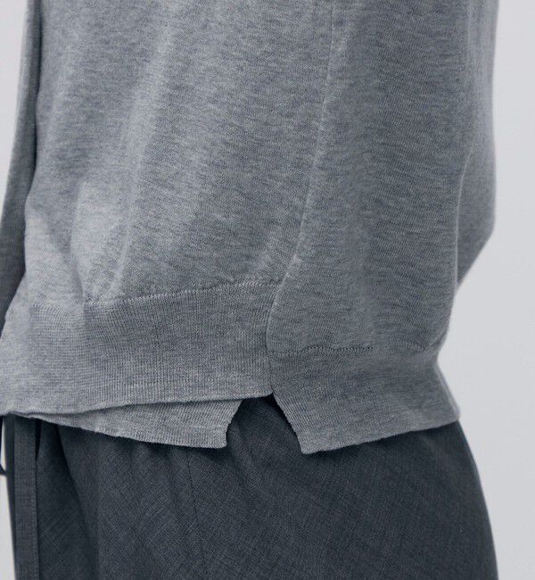 BACCA「ハイゲージコットン クルーネックカーディガン」|カーディガン|