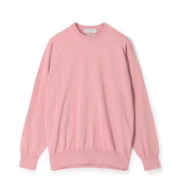 TOMORROWLAND MENS「TOMORROWLAND tricot ギザコットン クルーネックプルオーバーニット」|ニット・セーター|33 ピンク