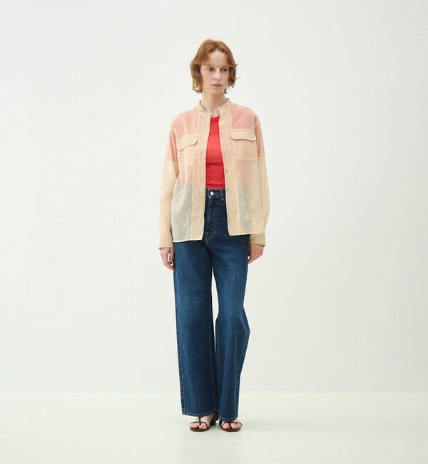 MACPHEE「シルクブレンドスラブ チュニックシャツ」|シャツ・ブラウス|