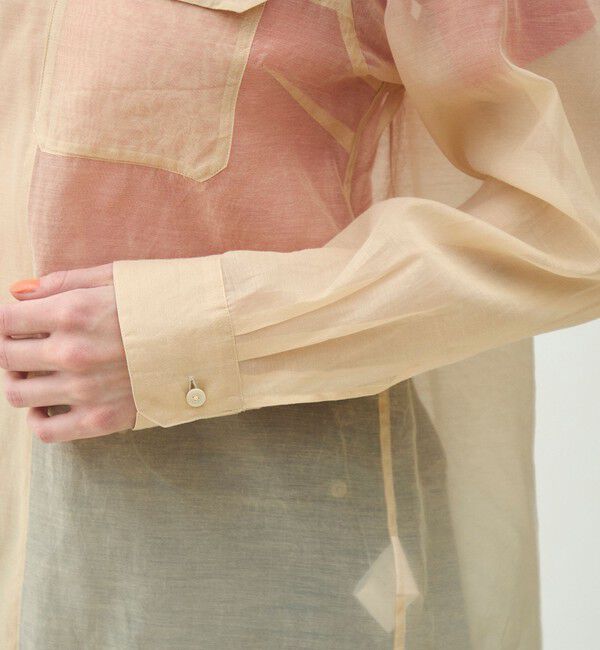 MACPHEE「シルクブレンドスラブ チュニックシャツ」|シャツ・ブラウス|