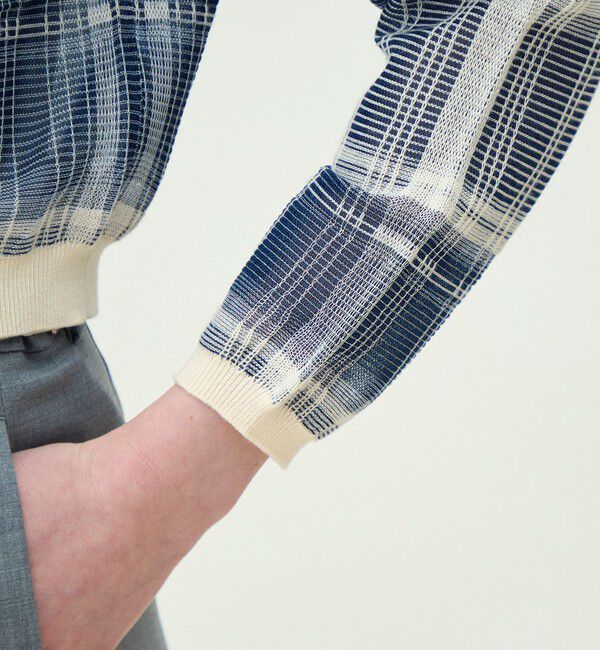 MACPHEE「【WEB先行予約】シアーチェック クルーネックカーディガン」|カーディガン|