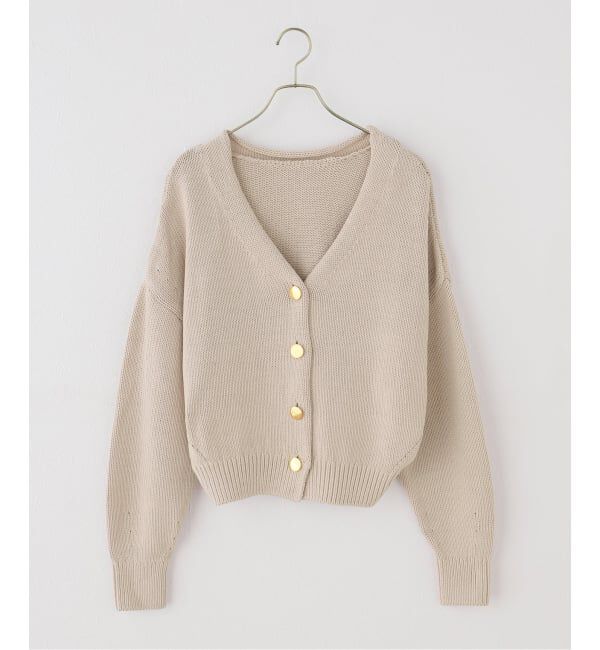 Plage「3Gバルキーヤーン 2WAY Vカーディガン」|カーディガン|ベージュ A
