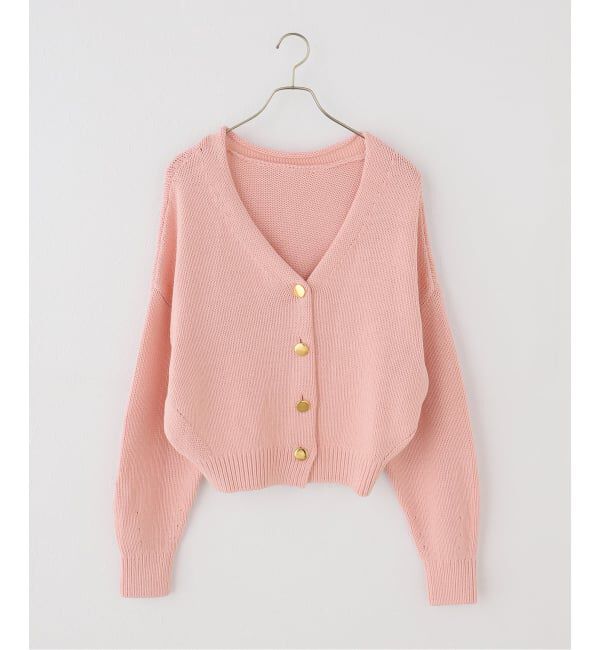 Plage「3Gバルキーヤーン 2WAY Vカーディガン」|カーディガン|ピンク B