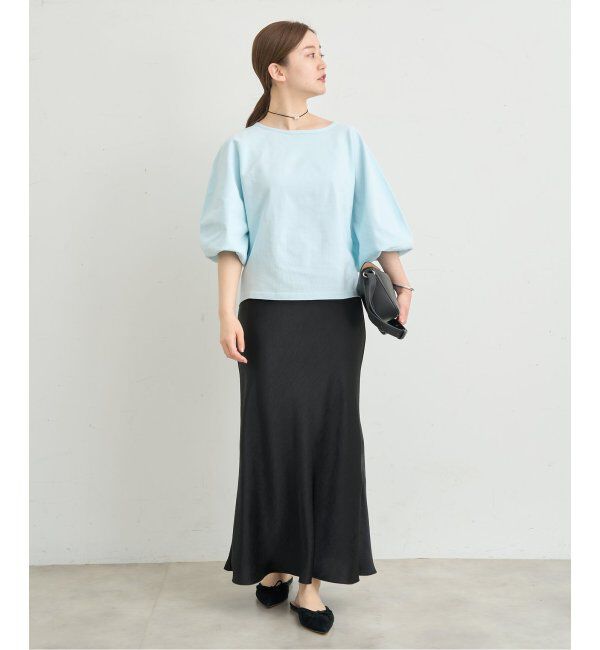 IENA「《追加11》ダブルサテンスカート」|スカート|