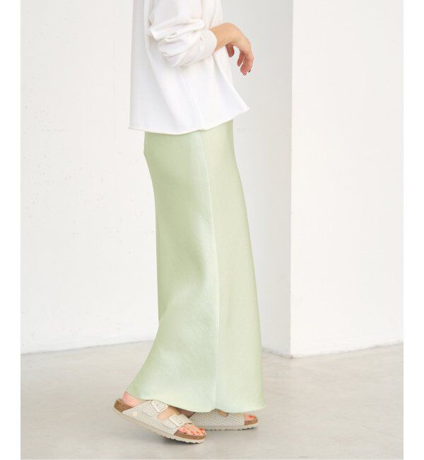IENA「《追加11》ダブルサテンスカート」|スカート|