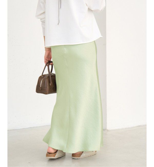 IENA「《追加11》ダブルサテンスカート」|スカート|
