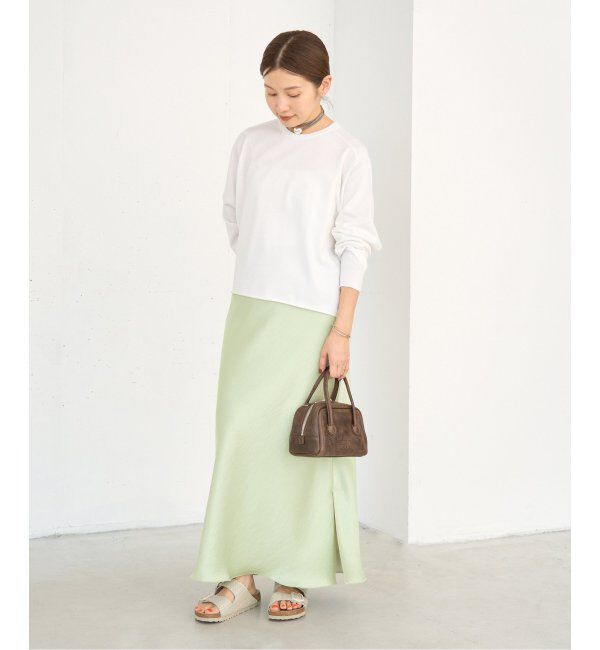IENA「《追加11》ダブルサテンスカート」|スカート|