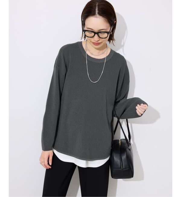 SLOBE IENA「ワッフルプルオーバー」|ニット・セーター|