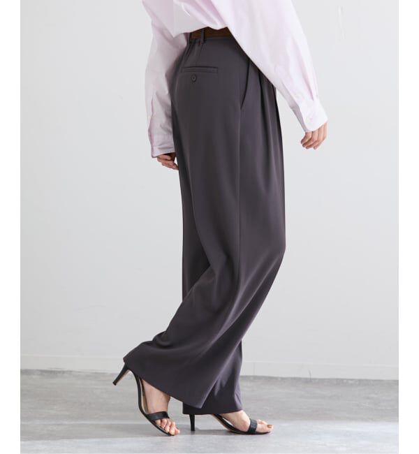 IENA「ウォッシャブル ジョーゼットスラックス」|スラックス|