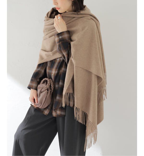 journal standard L'essage「【Johnstons of Elgin】cashmere solid stole：ストール」|ストール|ベージュ