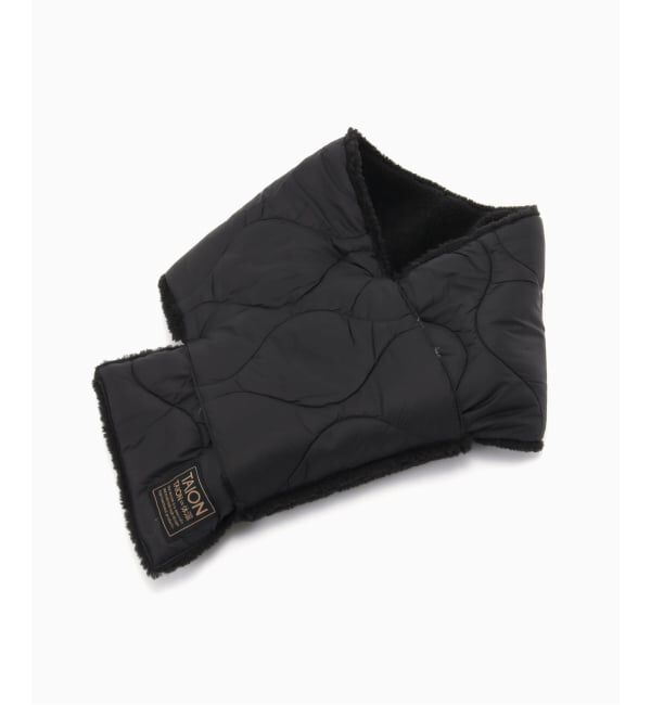 JOURNAL STANDARD relume「TAION / タイオン ミリタリー リバーシブル ダウンマフラー ソフトシェル」|マフラー|ブラック