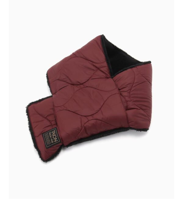 JOURNAL STANDARD relume「TAION / タイオン ミリタリー リバーシブル ダウンマフラー ソフトシェル」|マフラー|ボルドー A