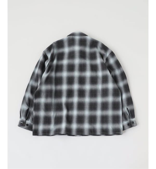 J.S.Homestead「J.S.Homestead / インディゴ チェック ミリタリー シャツ」|シャツ・ブラウス|