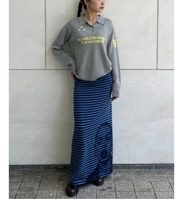 Oriens JOURNAL STANDARD「《追加予約5》ボーダープリントスカート」|スカート|