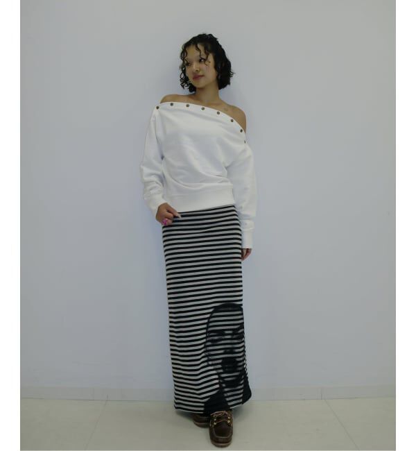 Oriens JOURNAL STANDARD「《追加予約5》ボーダープリントスカート」|スカート|