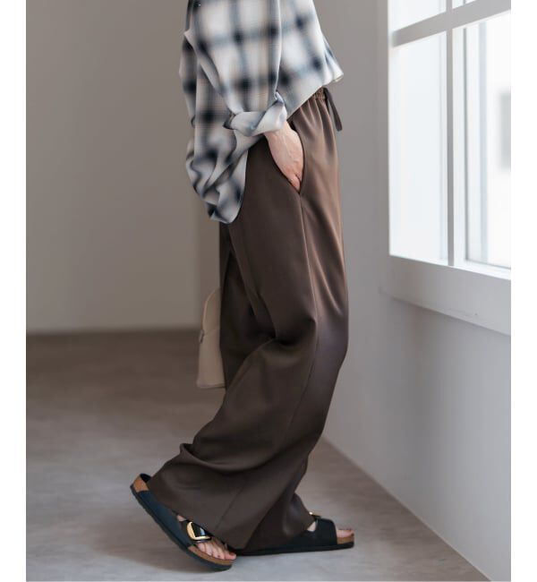 Spick and Span「《手洗い可》P/Wイージースラックスパンツ」|スラックス|