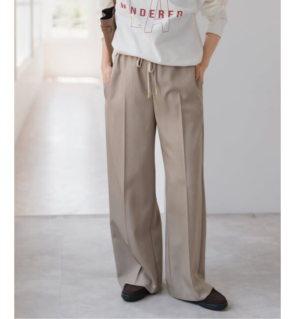 Spick and Span「《手洗い可》P/Wイージースラックスパンツ」|スラックス|