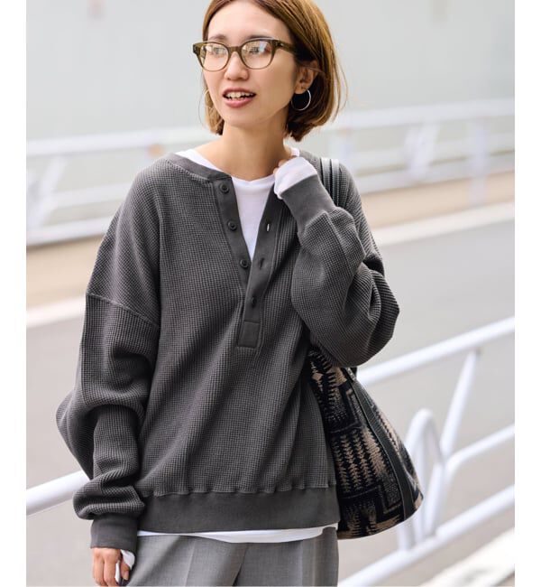 FRAMeWORK「≪追加≫ワッフルヘンリープルオーバー」|Tシャツ・カットソー|
